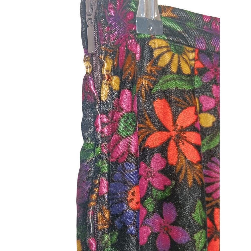 Urban Outfitters Palazzo Floral print Black Boho Flared leg High Rise Waist SZ 2 - Picture 11 of 14
